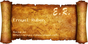 Ernyei Ruben névjegykártya